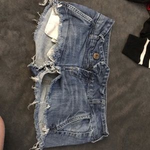 American Eagle cut off blue jean shorts